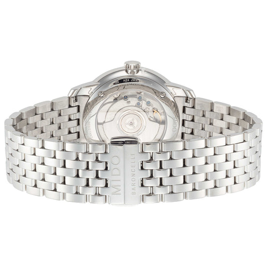 Back view of Mido Baroncelli Men's Automatic Watch M0274281101300