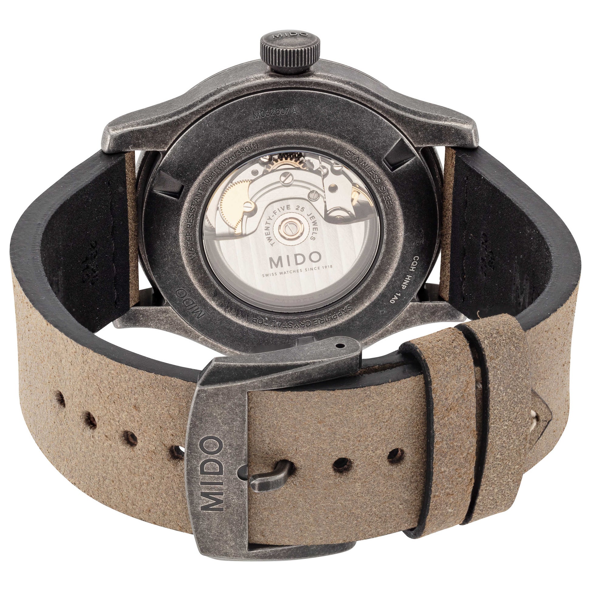 Back view of Mido Multifort Men's Automatic Watch M0326073609000