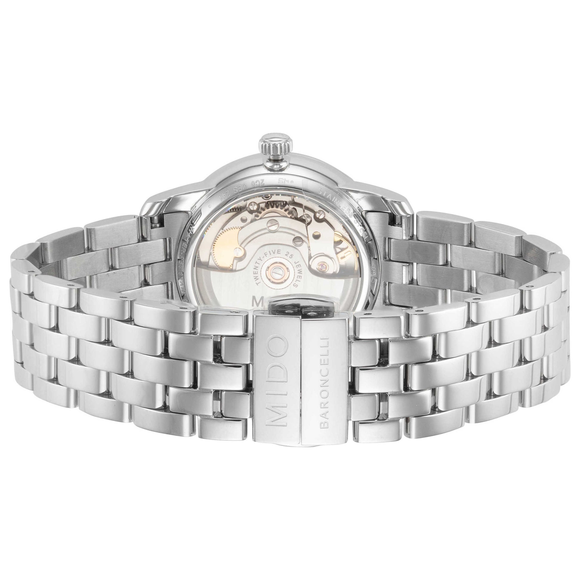 Back view of Mido Baroncelli Women's Automatic Watch M0352071148100