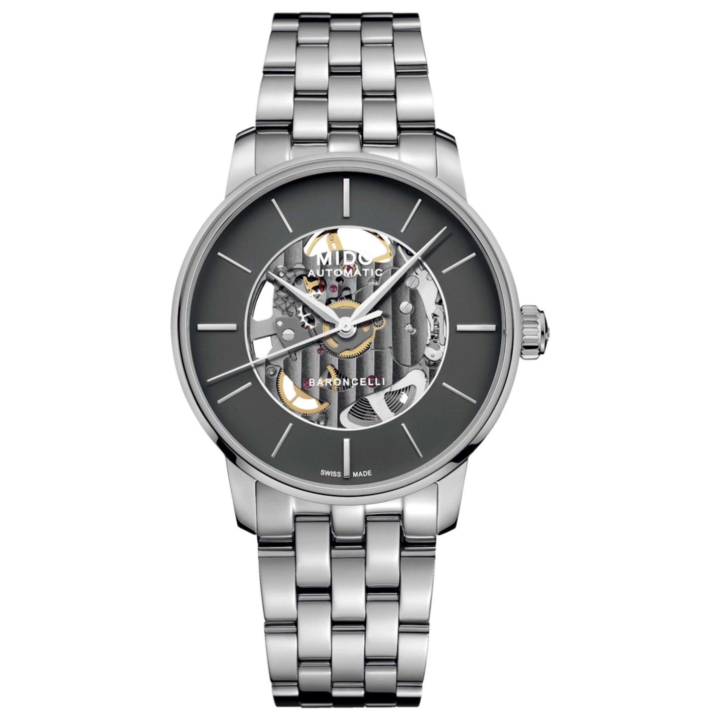 Front view of Mido Baroncelli Men's Automatic Watch M0374361106100