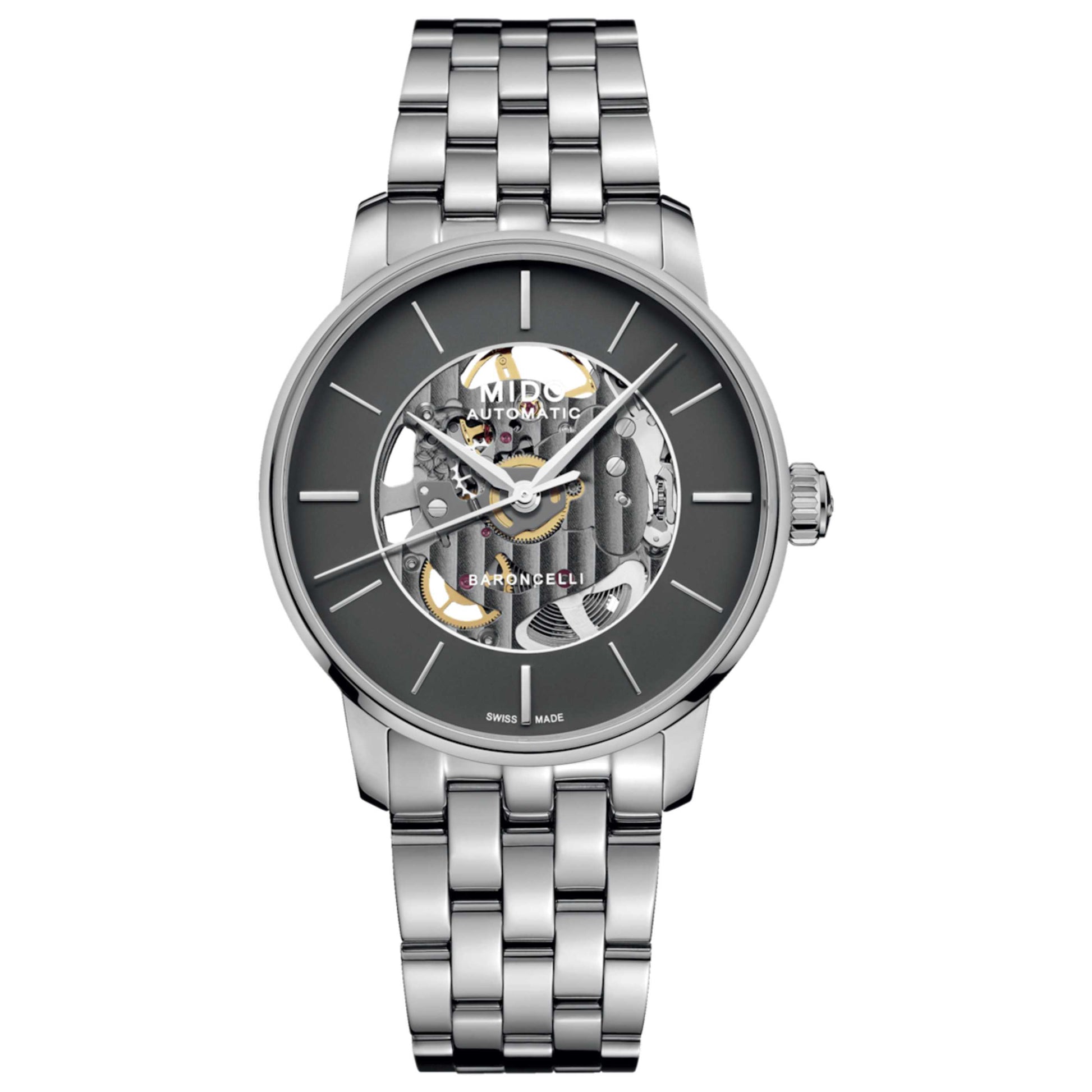 Front view of Mido Baroncelli Men's Automatic Watch M0374361106100