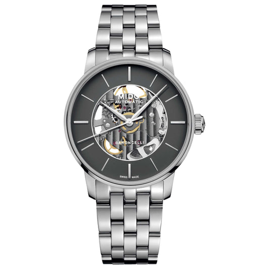 Front view of Mido Baroncelli Men's Automatic Watch M0374361106100