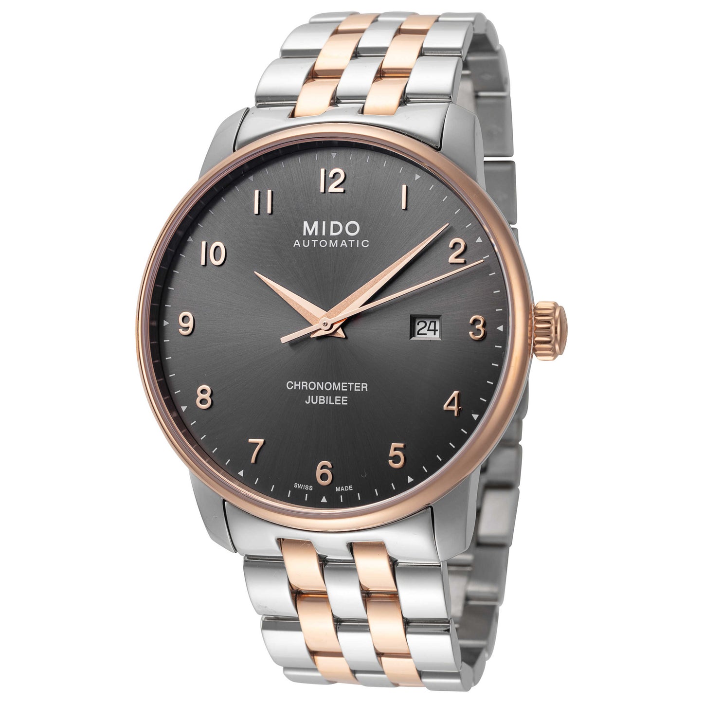 Front view of Mido Baroncelli Jubilee Men's Automatic Watch M0376082206200