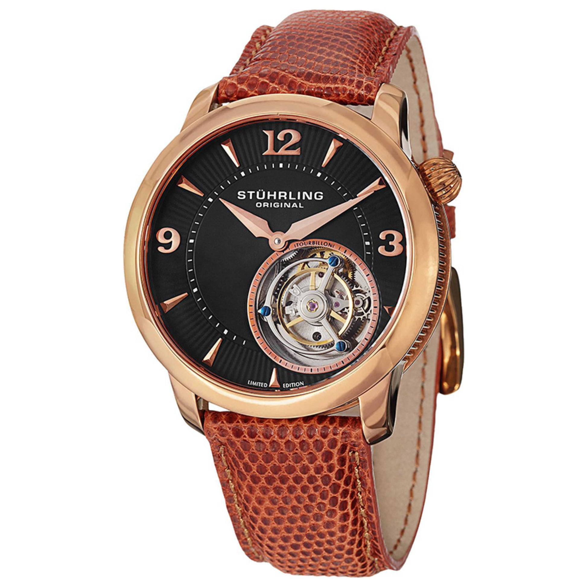 Leather Strap Stuhrling Tourbillon Limited Edition Stuhrling Men's