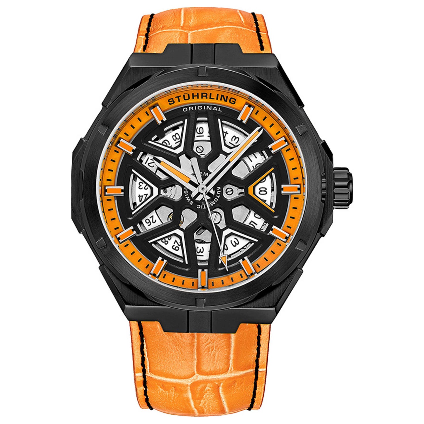 Front view of Stuhrling Legacy Men's Automatic Watch M13693