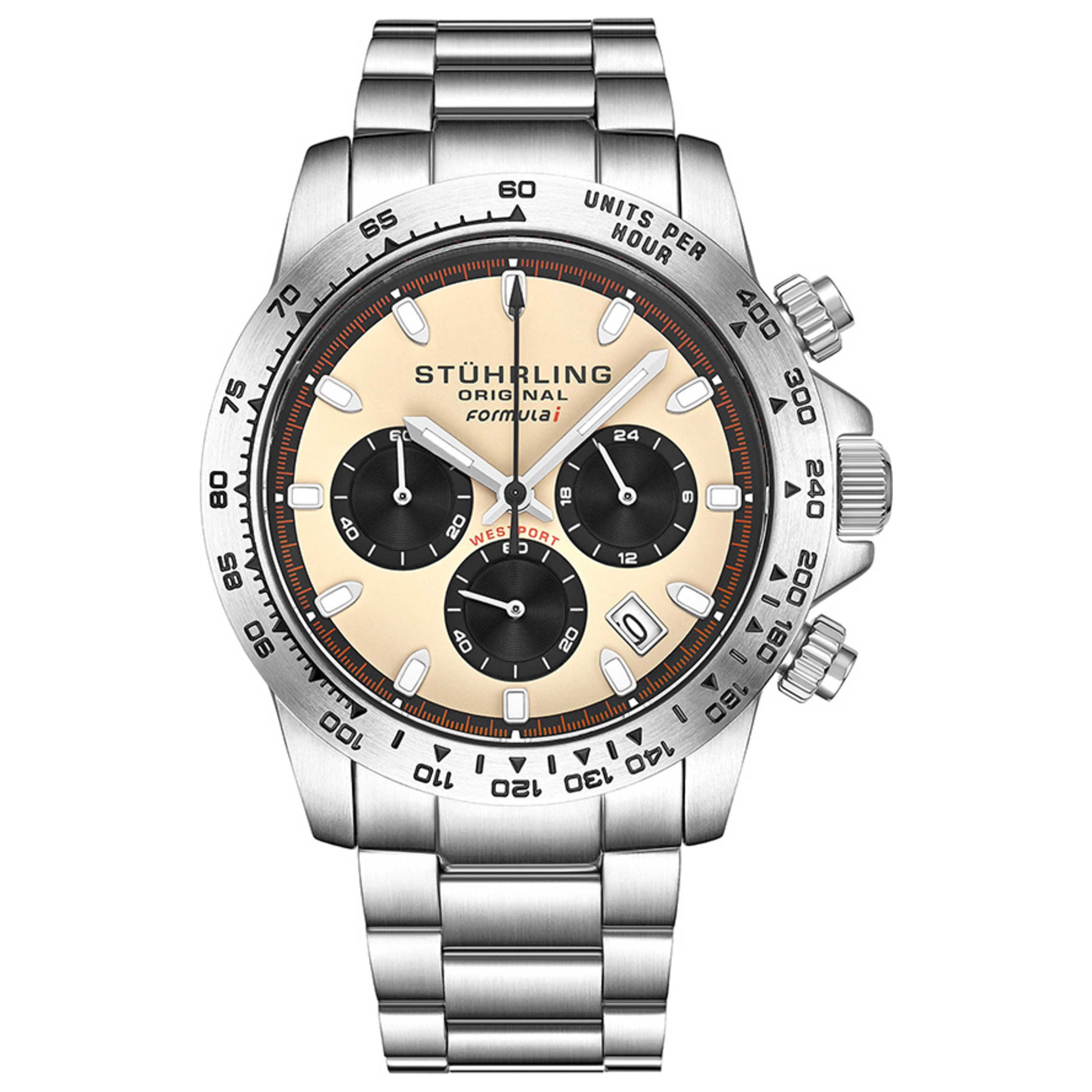 Front view of Stuhrling Monaco Men's Quartz Watch M13778