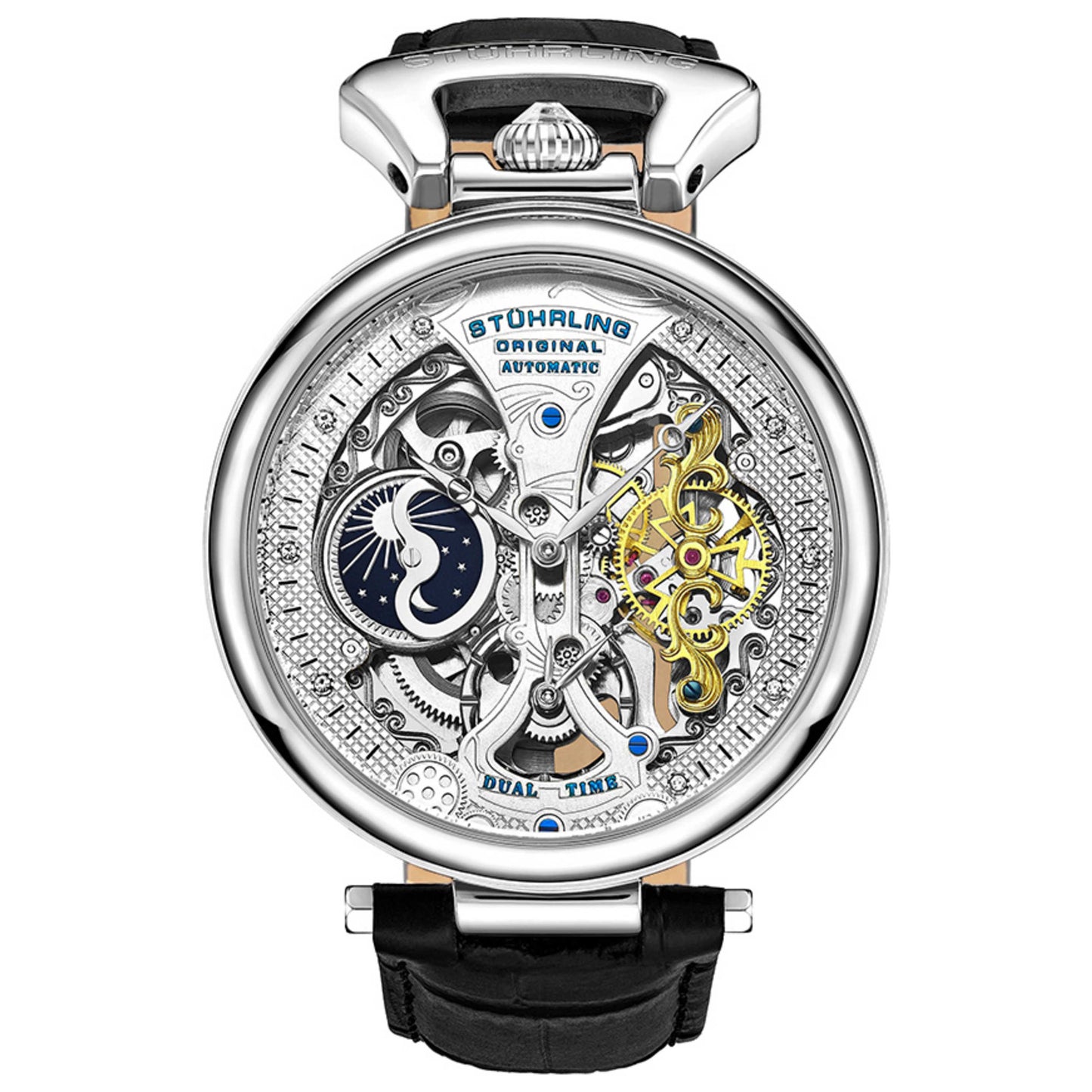Front view of Stuhrling Legacy Men's Automatic Watch M13782