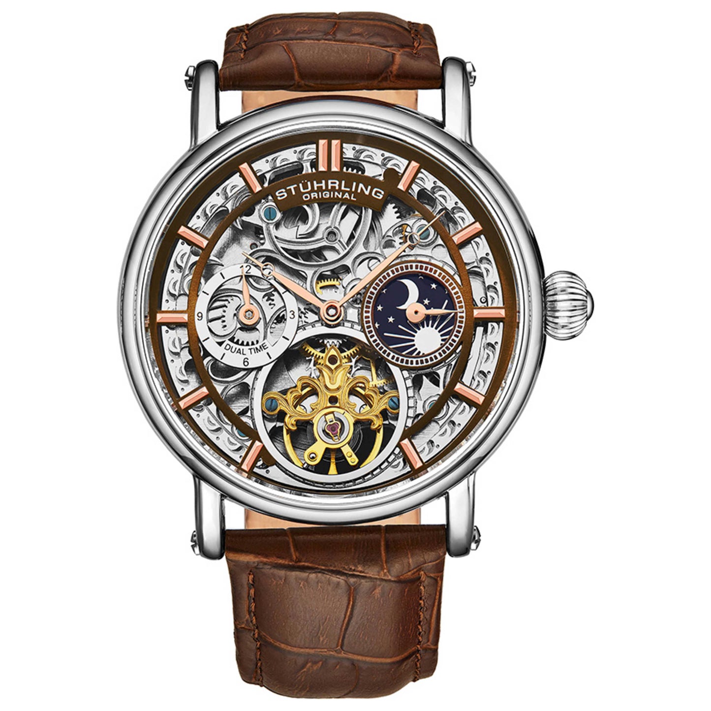 Front view of Stuhrling Legacy Men's Automatic Watch M13793