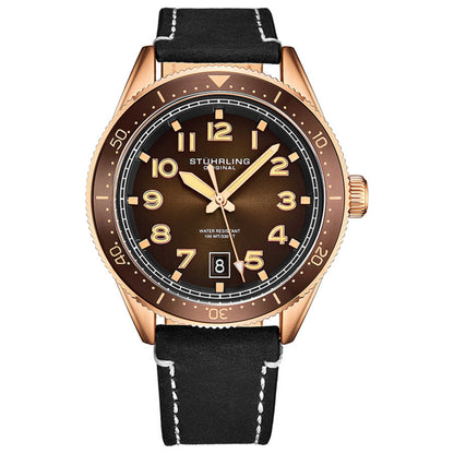 Front view of Stuhrling Monaco Men's Quartz Watch M13874