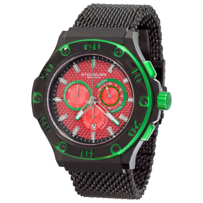 Front view of Stuhrling Aquadiver Men's Quartz Watch M14577