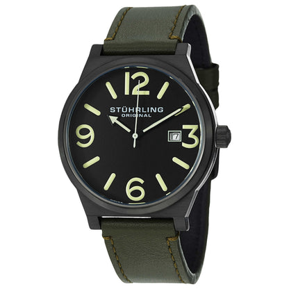 Front view of Stuhrling Aviator Men's Quartz Watch M14608