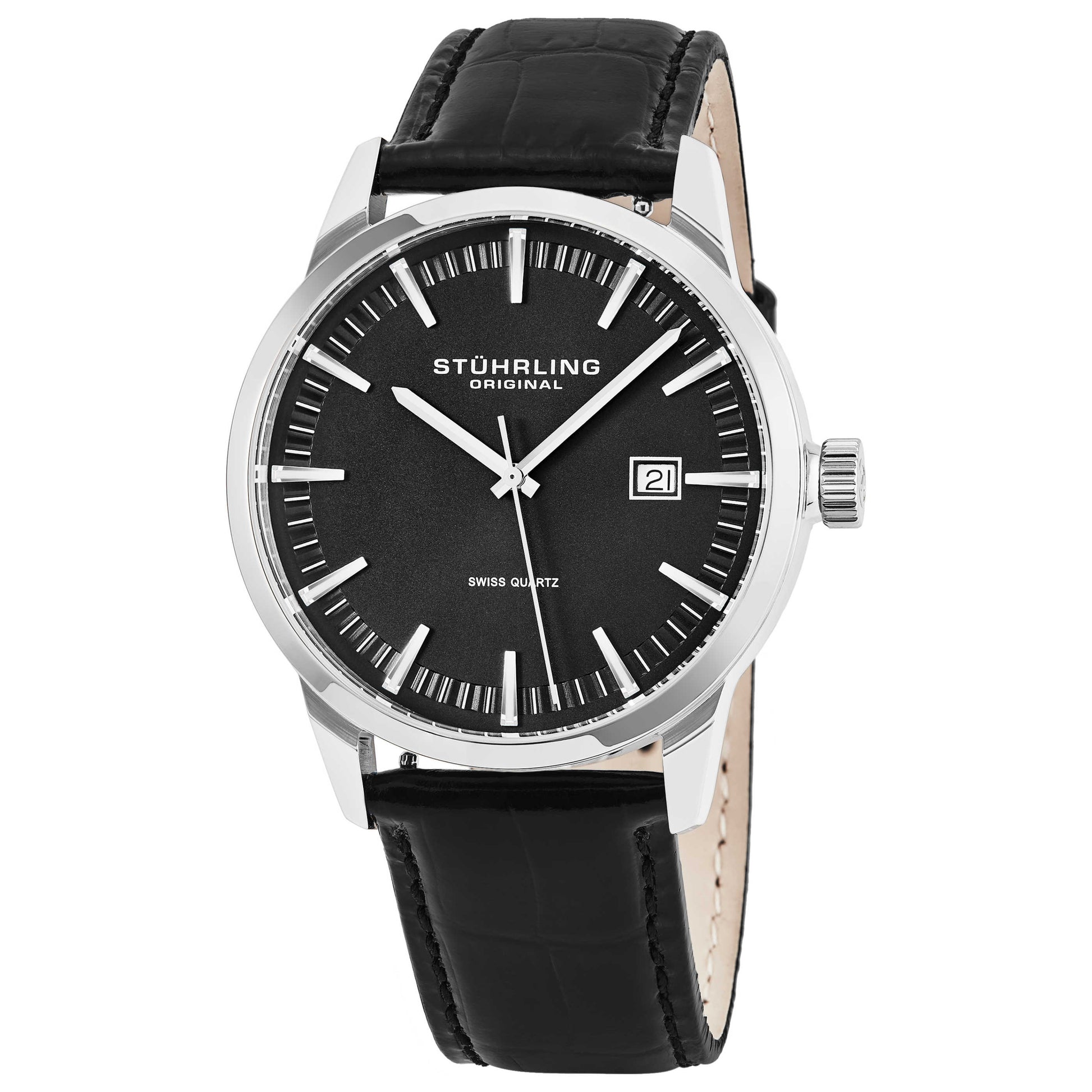 Front view of Stuhrling Symphony Men's Quartz Watch M14627