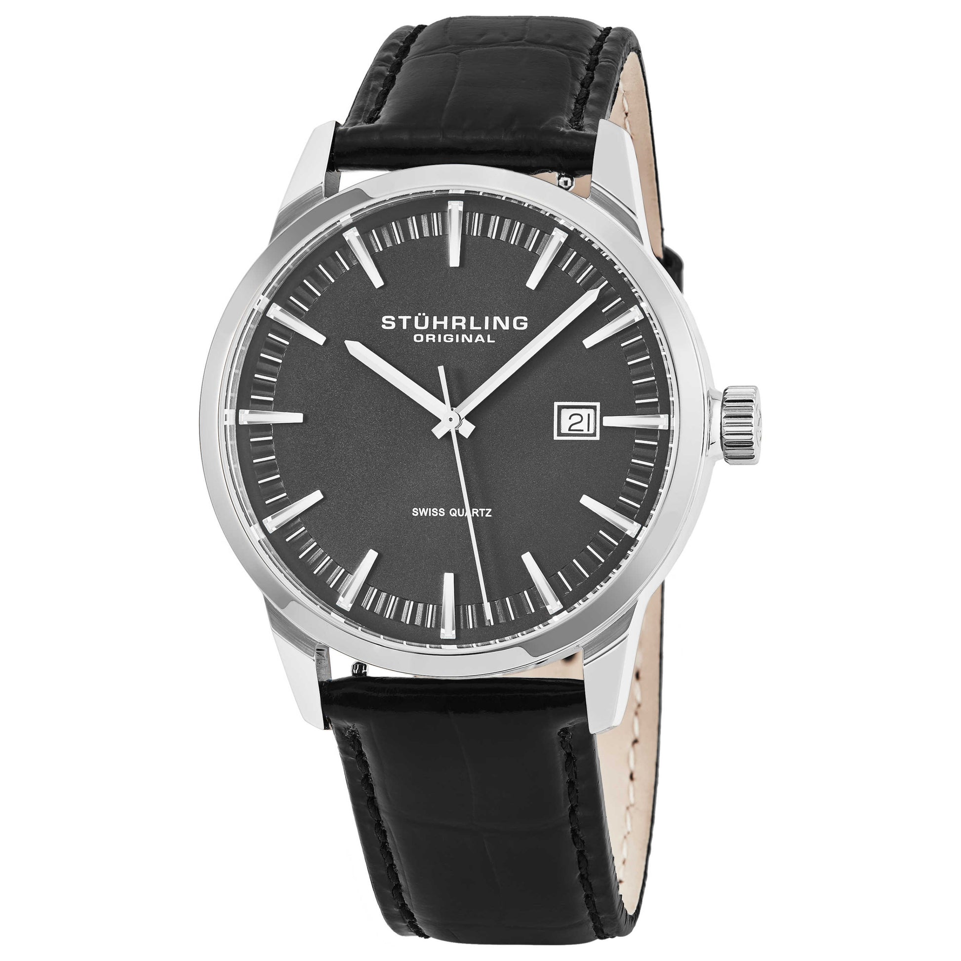 Front view of Stuhrling Symphony Men's Quartz Watch M14628
