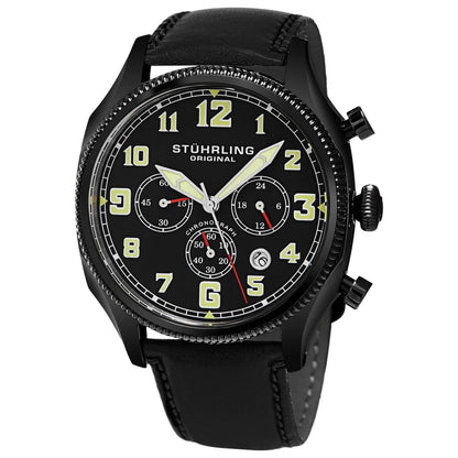 Front view of Stuhrling Aviator Men's Quartz Watch M14675