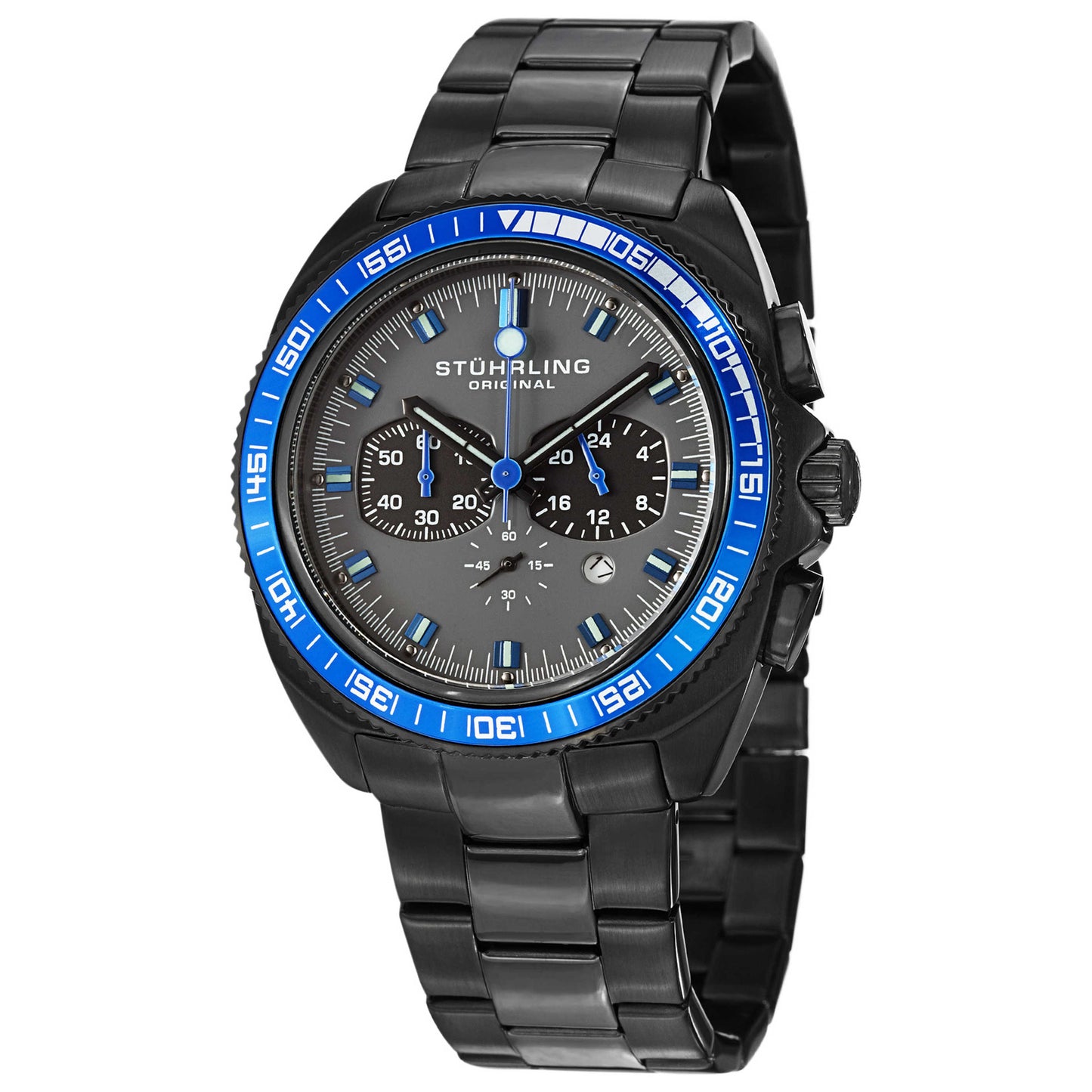 Front view of Stuhrling Aquadiver Men's Quartz Watch M14676