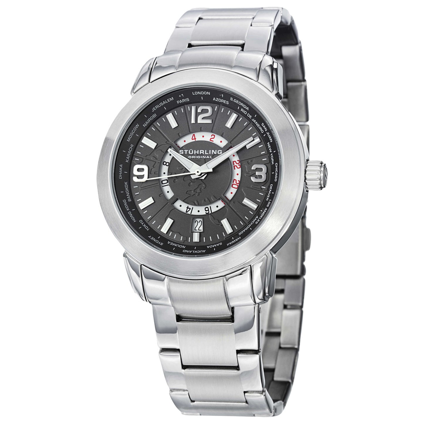 Front view of Stuhrling Symphony Men's Quartz Watch M14710