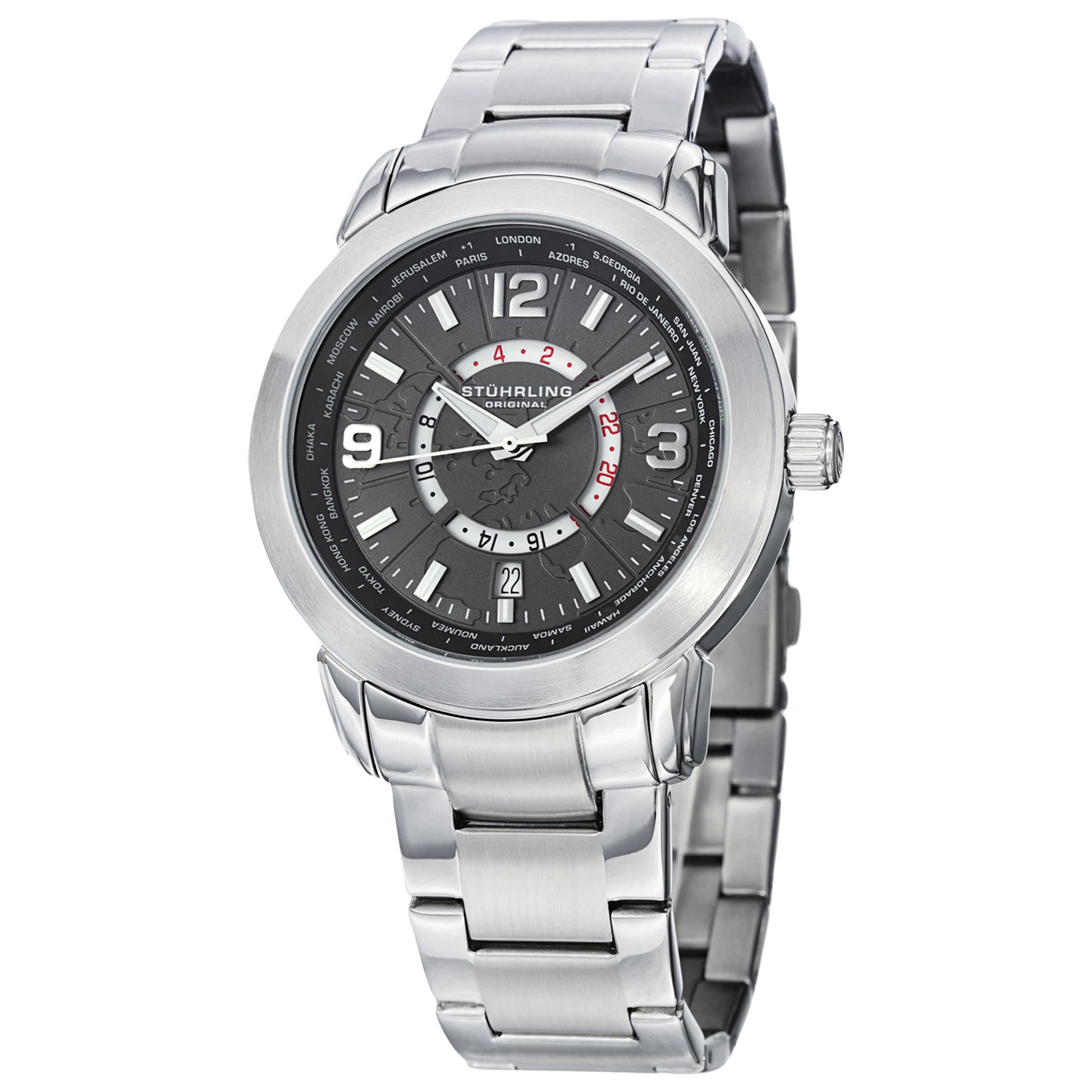 Front view of Stuhrling Symphony Men's Quartz Watch M14710