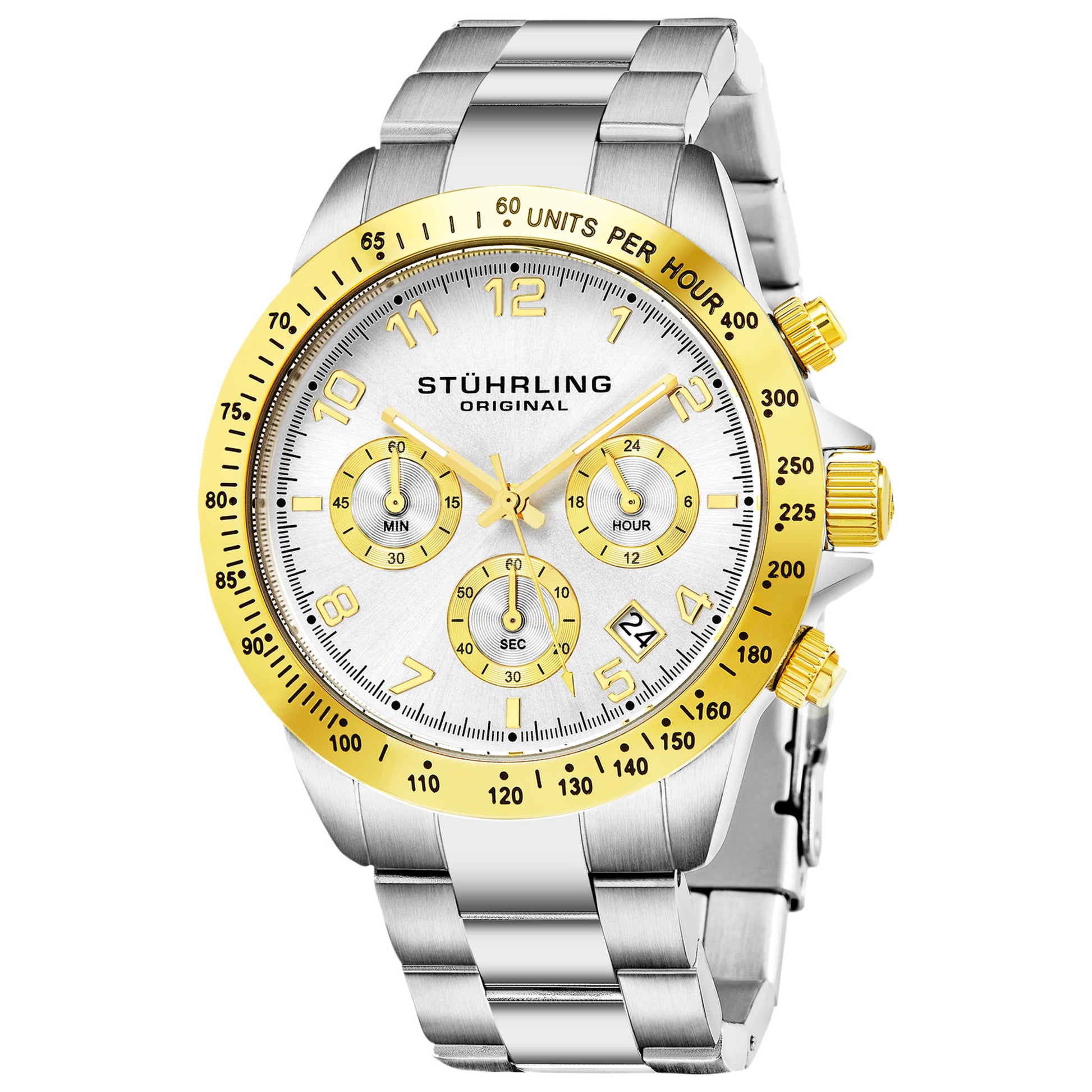Front view of Stuhrling Monaco Men's Quartz Watch M14717