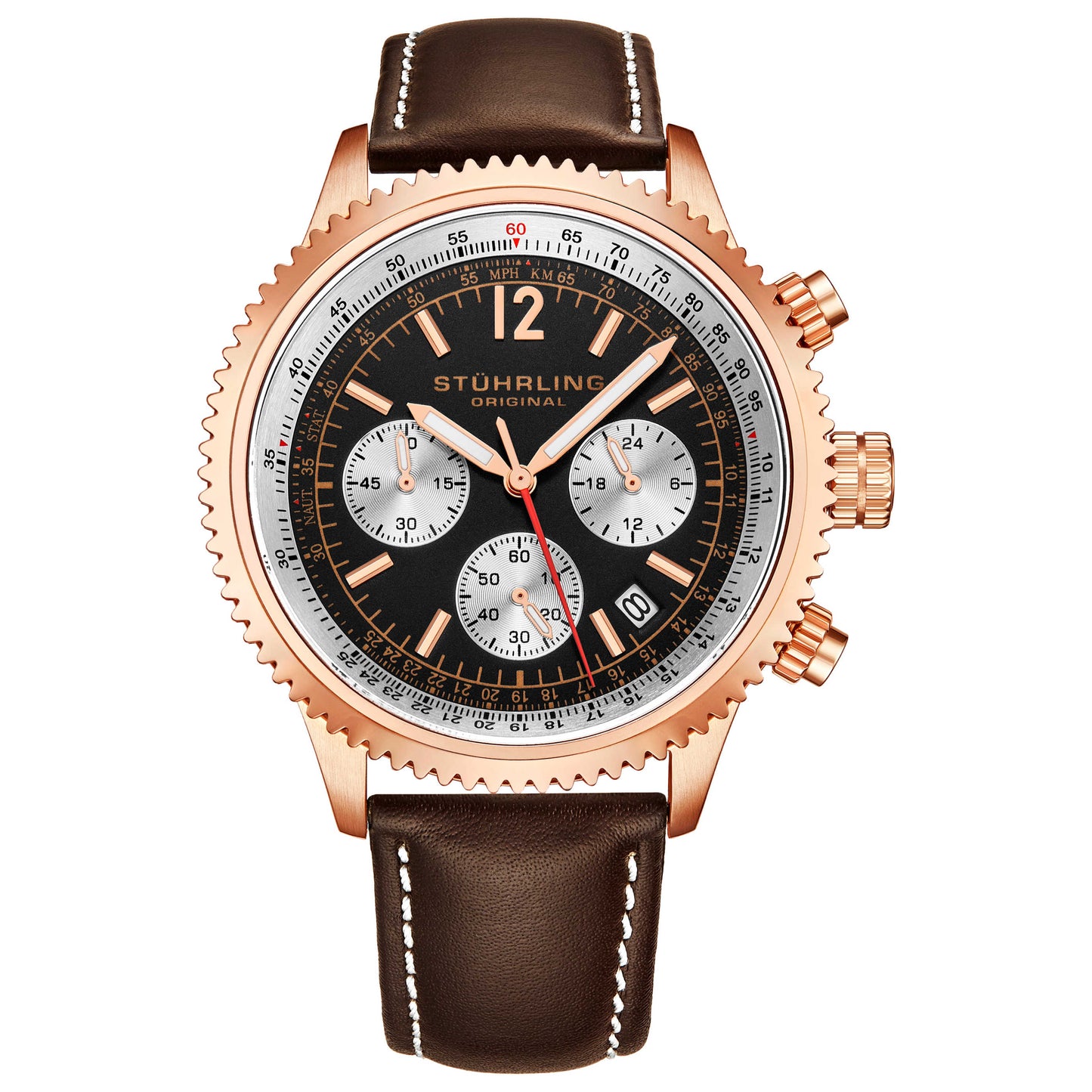 Front view of Stuhrling Monaco Men's Quartz Watch M14719