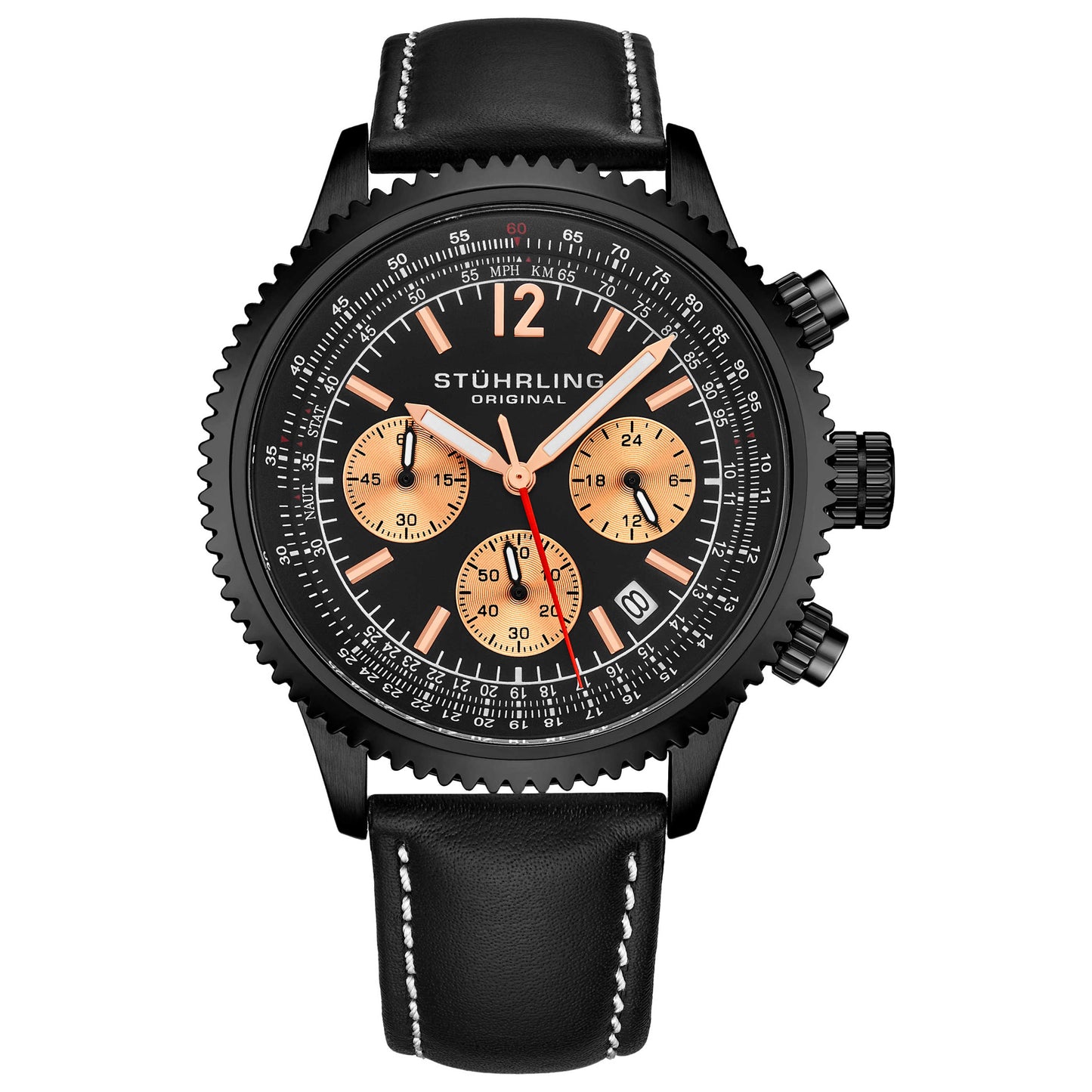 Front view of Stuhrling Monaco Men's Quartz Watch M14720