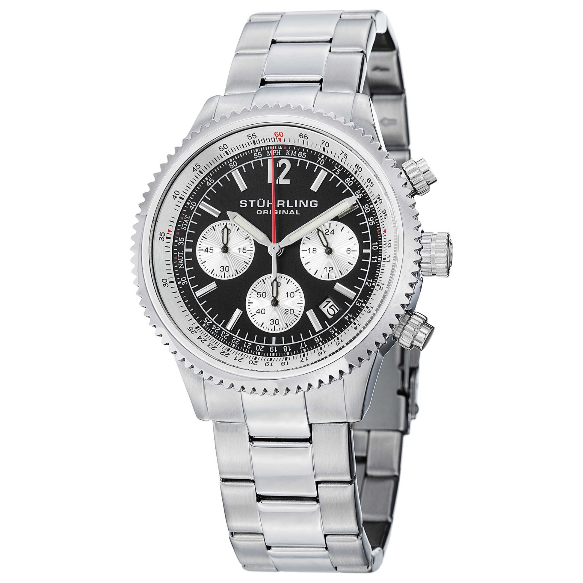 Front view of Stuhrling Monaco Men's Quartz Watch M14721