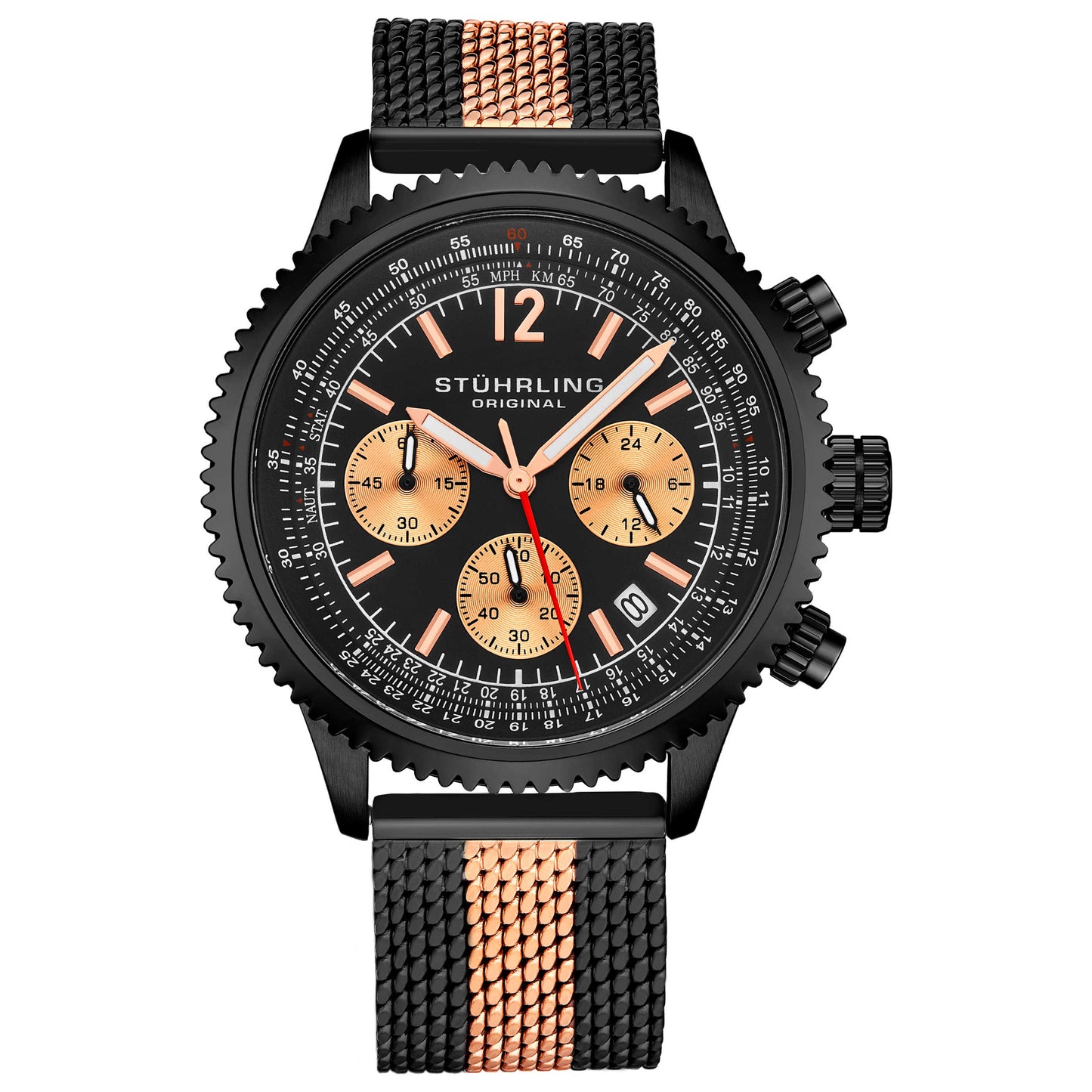 Front view of Stuhrling Monaco Men's Quartz Watch M14725
