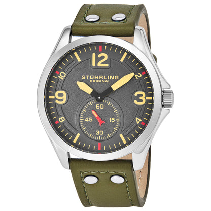 Front view of Stuhrling Aviator Men's Quartz Watch M14738