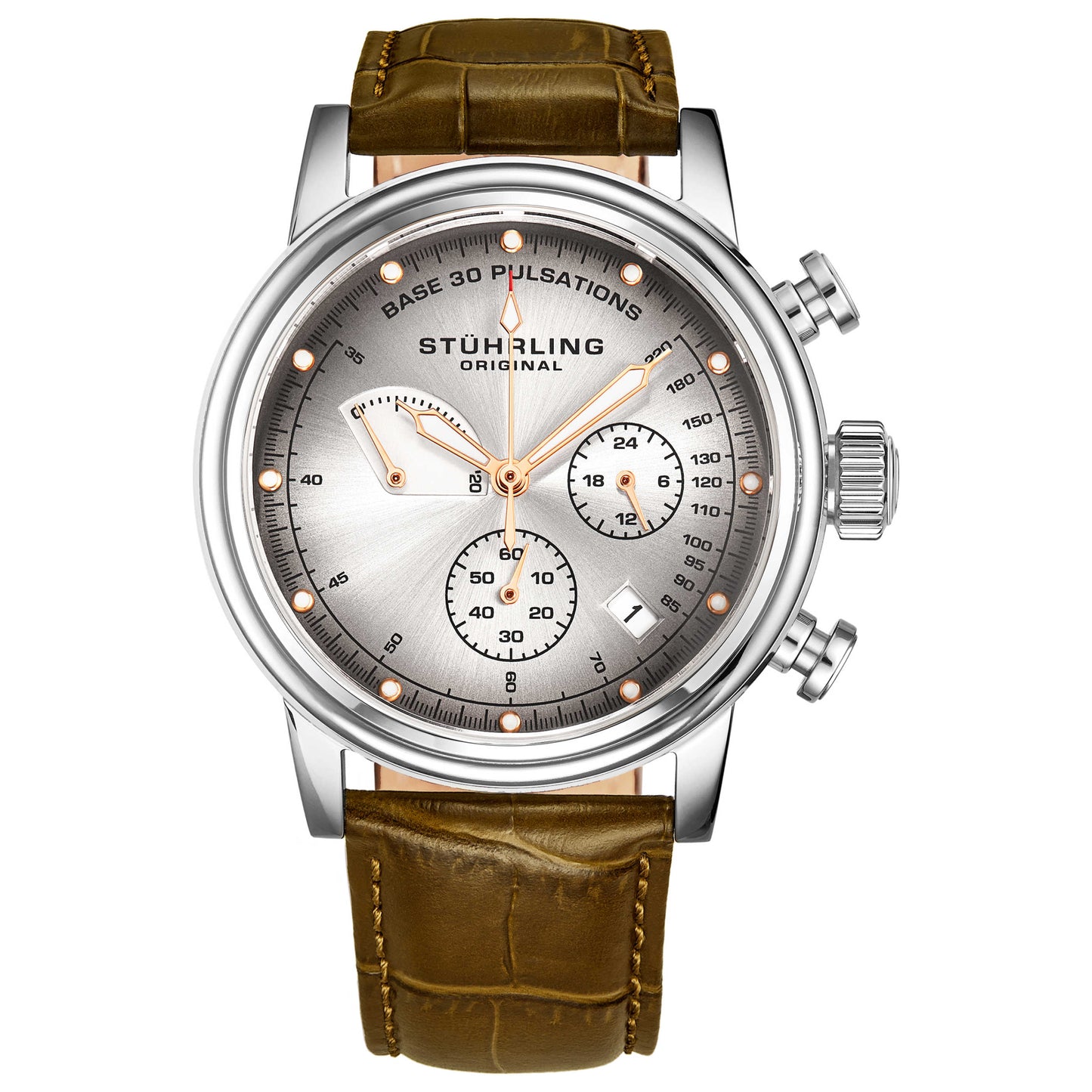 Front view of Stuhrling Monaco Men's Quartz Watch M14849