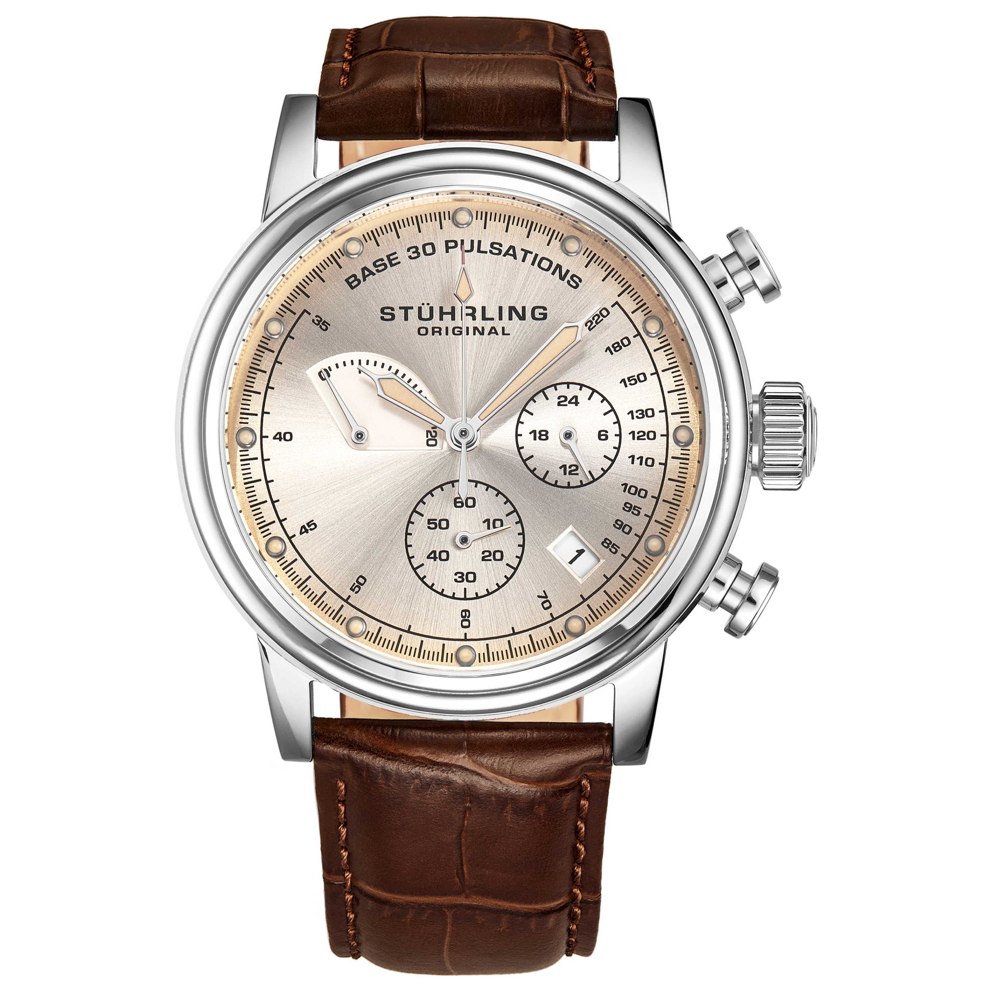Front view of Stuhrling Monaco Men's Quartz Watch M14851