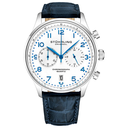 Front view of Stuhrling Monaco Men's Quartz Watch M14853