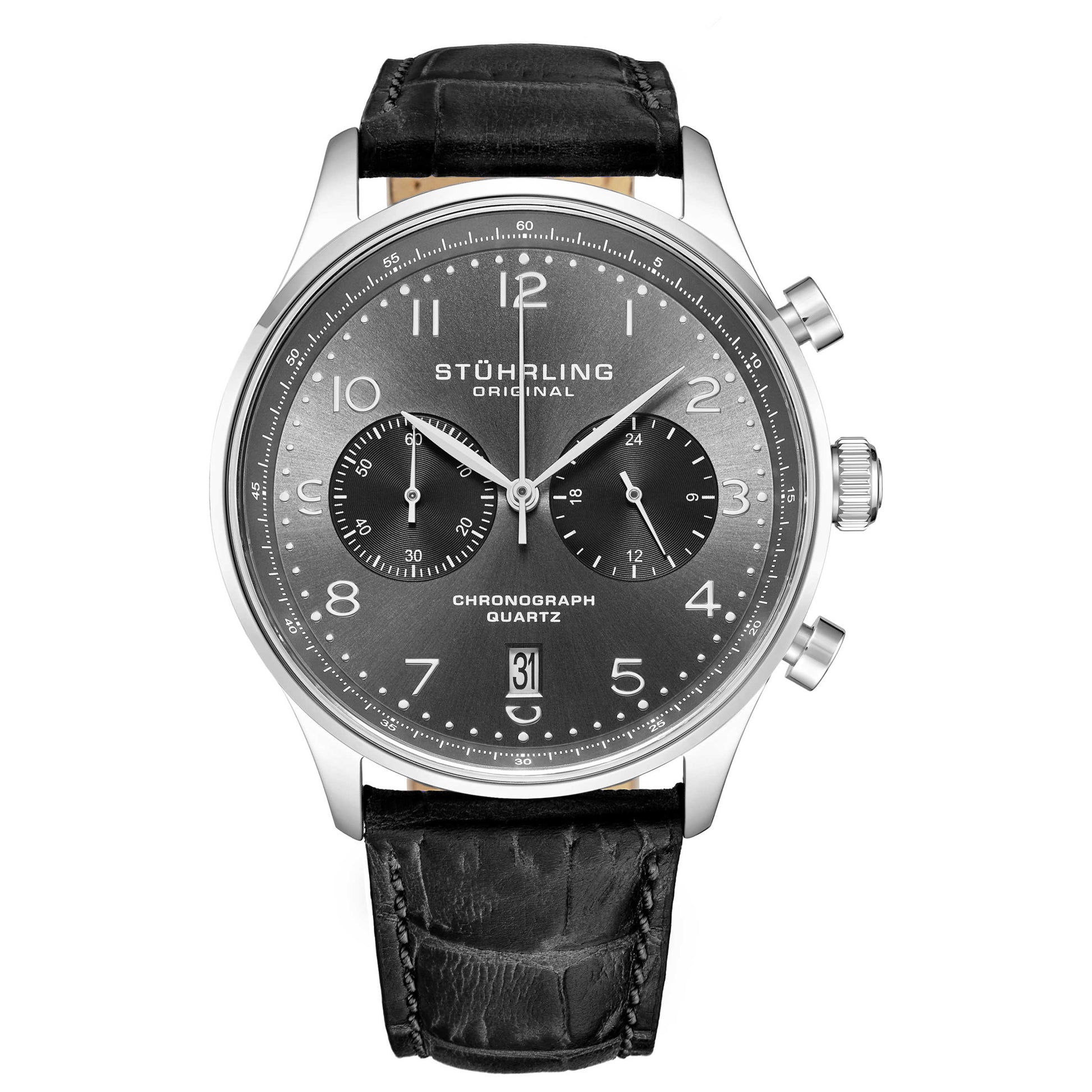 Front view of Stuhrling Monaco Men's Quartz Watch M14854