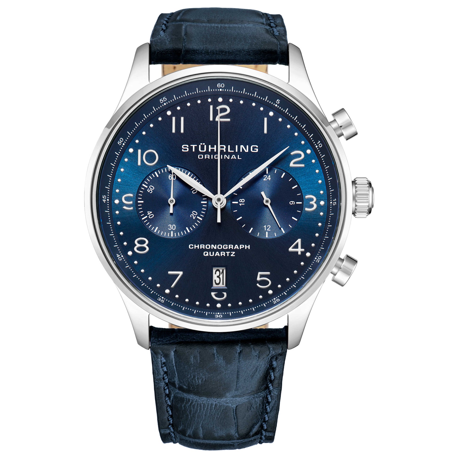 Front view of Stuhrling Monaco Men's Quartz Watch M14855