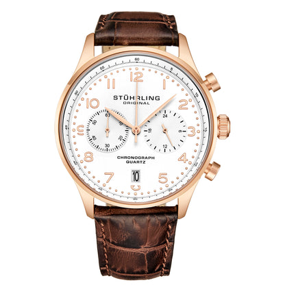 Front view of Stuhrling Monaco Men's Quartz Watch M14856