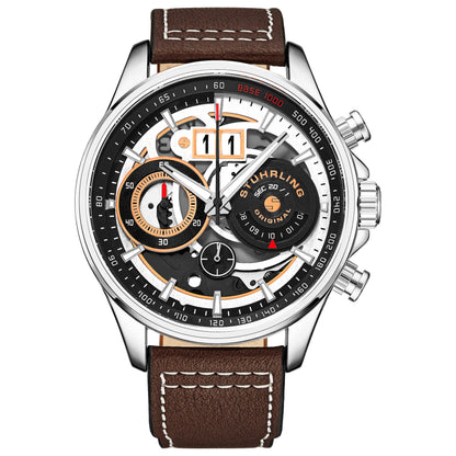 Front view of Stuhrling Aviator Men's Quartz Watch M14872