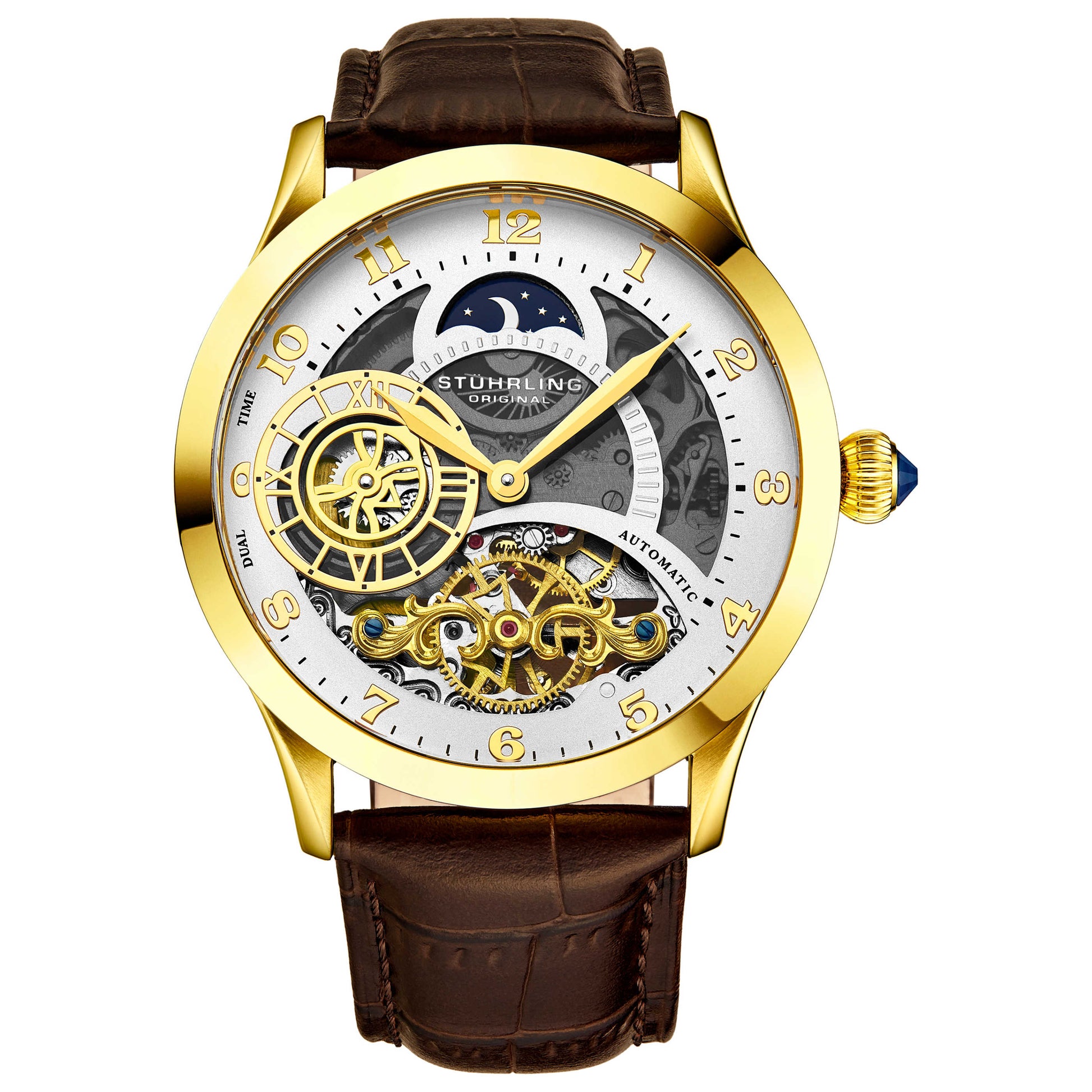 Front view of Stuhrling Legacy Men's Automatic Watch M14877