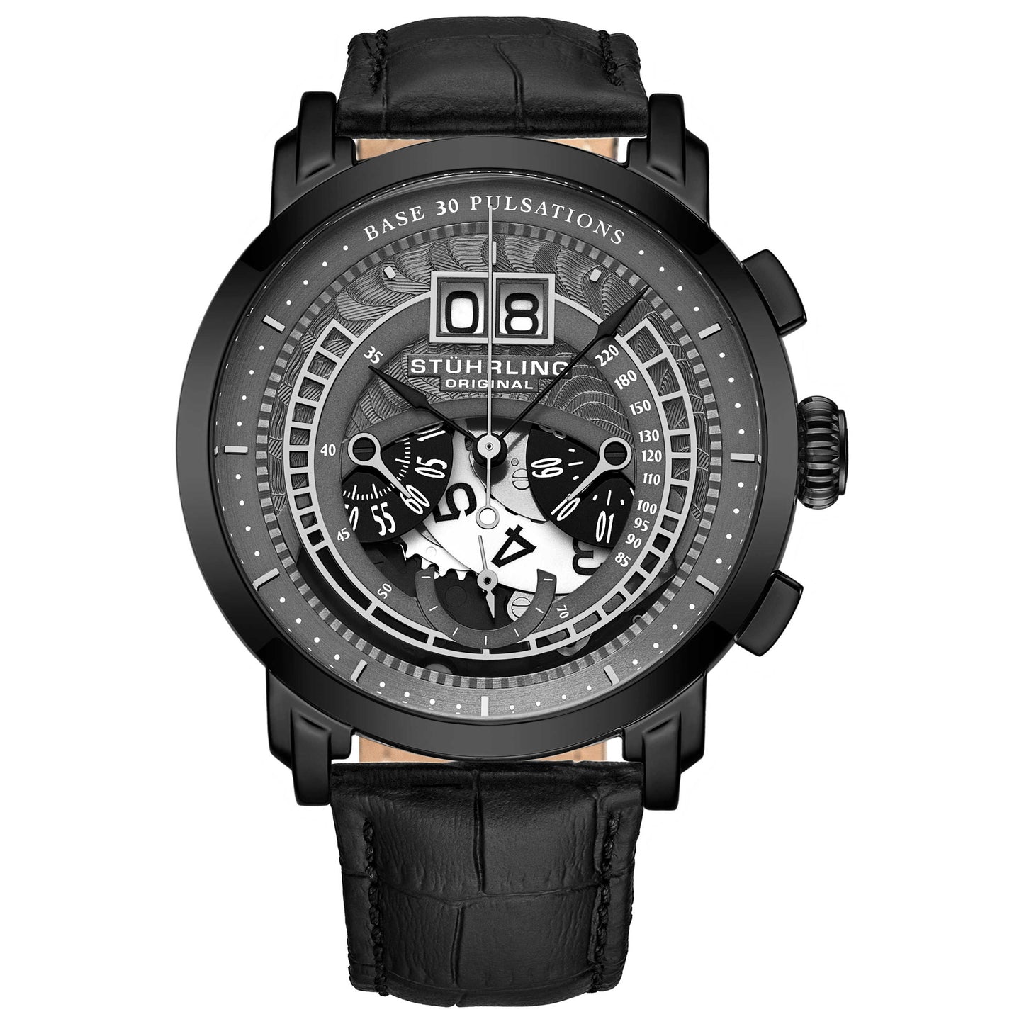 Front view of Stuhrling Monaco Men's Quartz Watch M14881