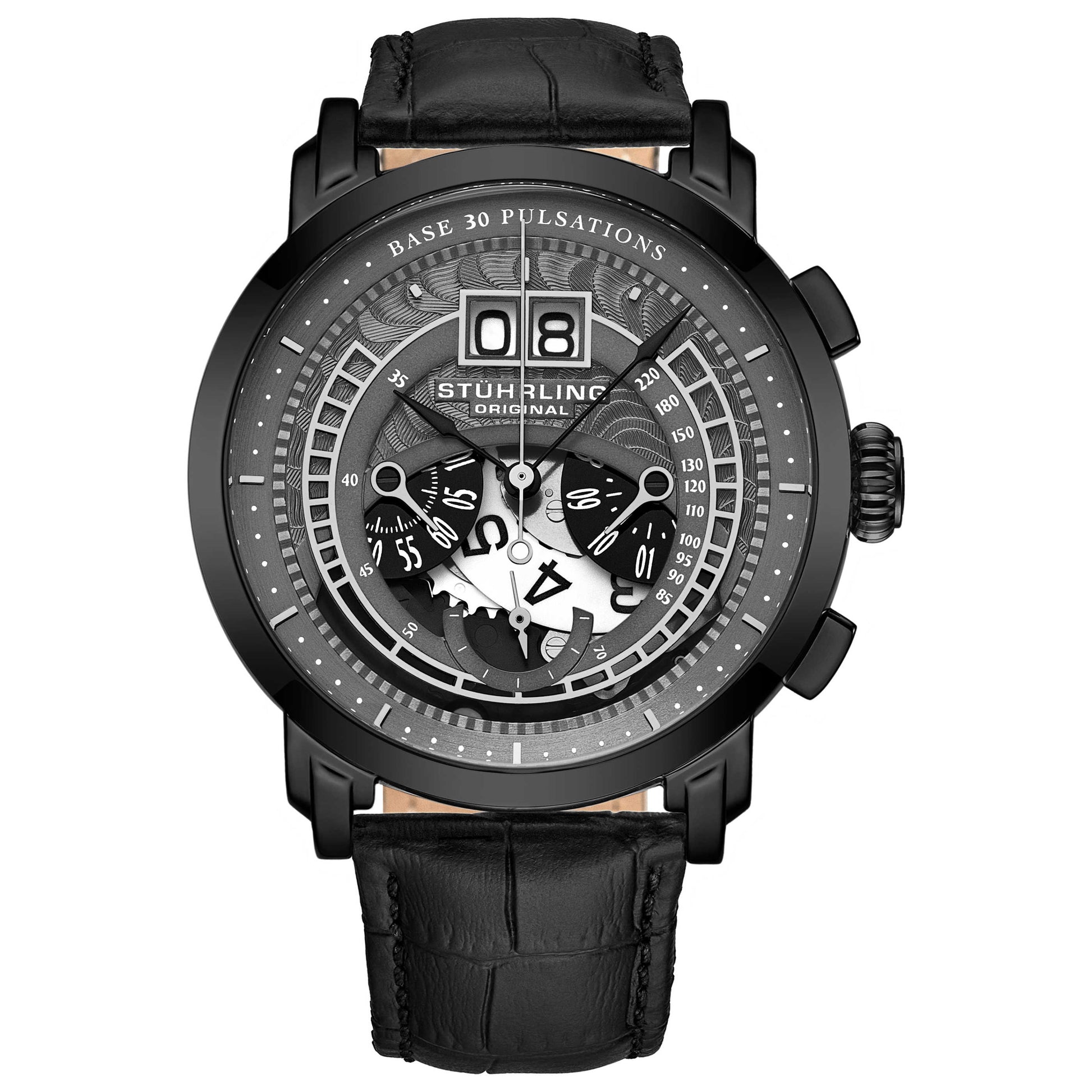 Front view of Stuhrling Monaco Men's Quartz Watch M14881