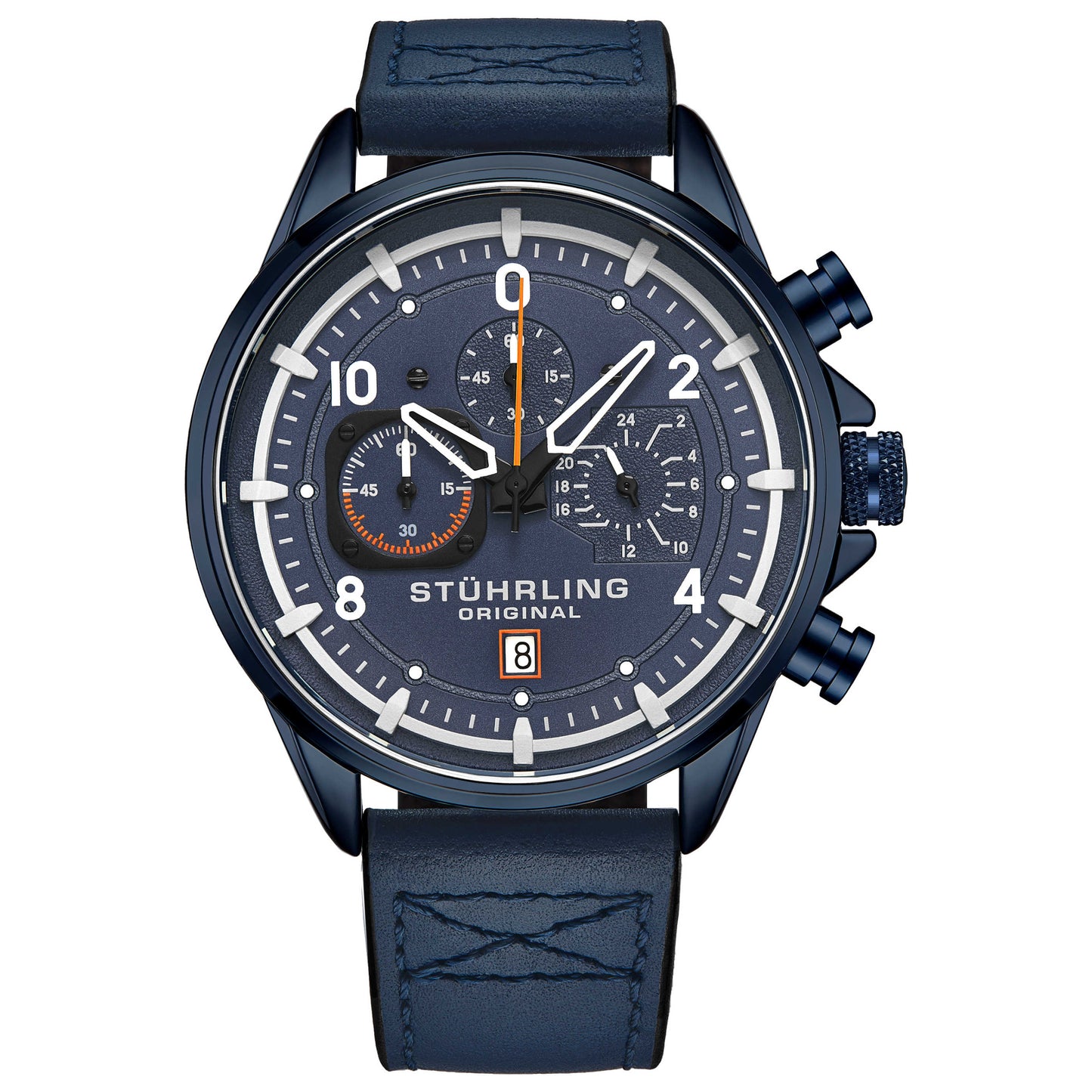 Front view of Stuhrling Aviator Men's Quartz Watch M14884