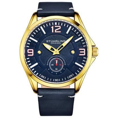 Front view of Stuhrling Aviator Men's Quartz Watch M15007