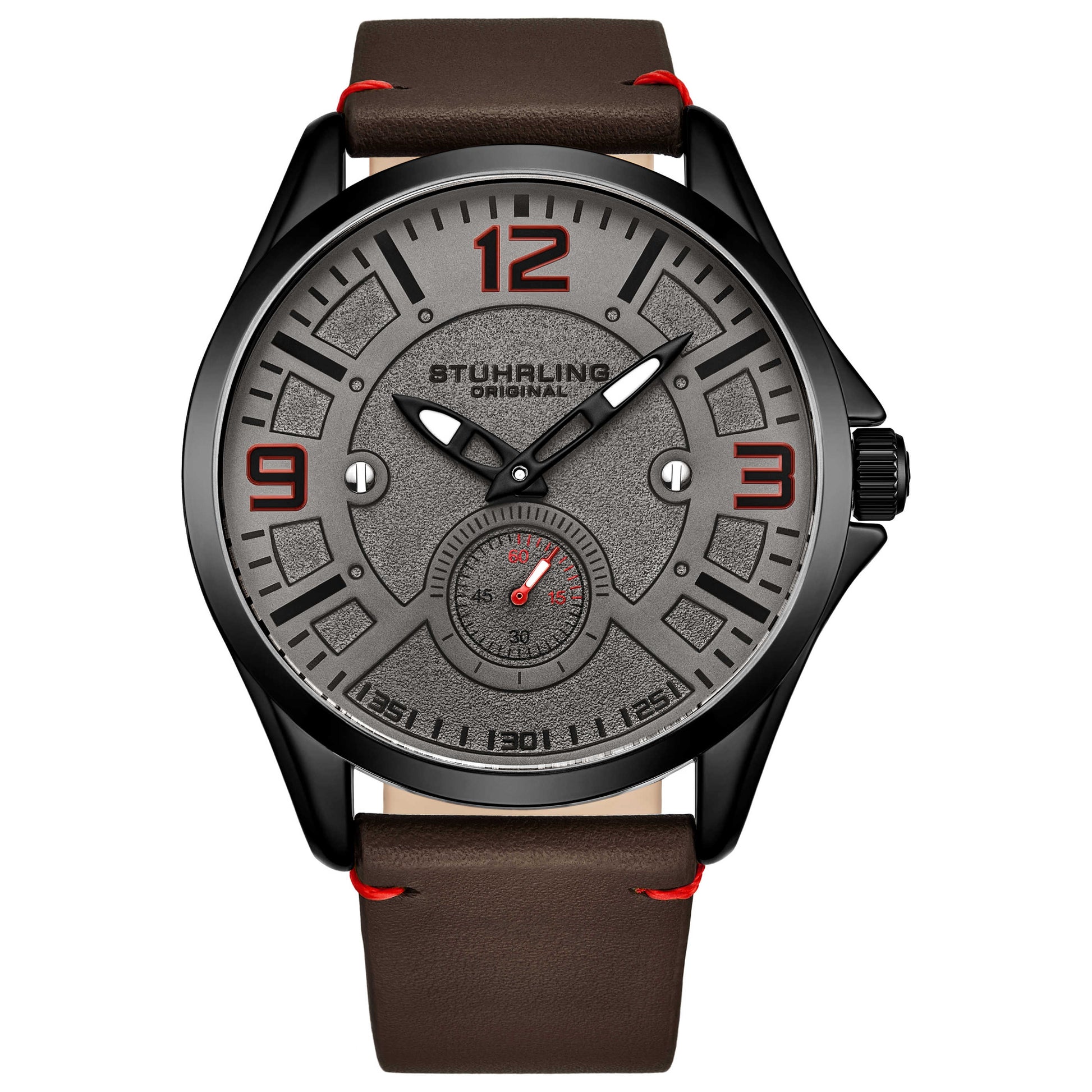 Front view of Stuhrling Aviator Men's Quartz Watch M15008