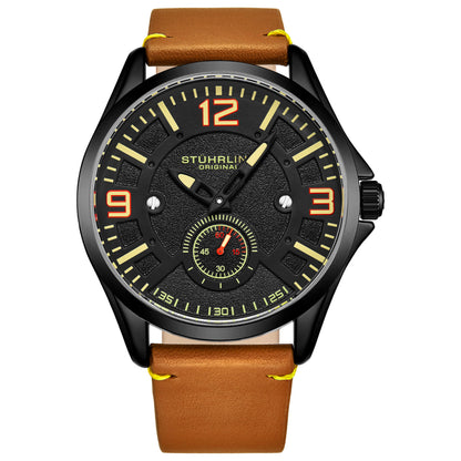 Front view of Stuhrling Aviator Men's Quartz Watch M15009