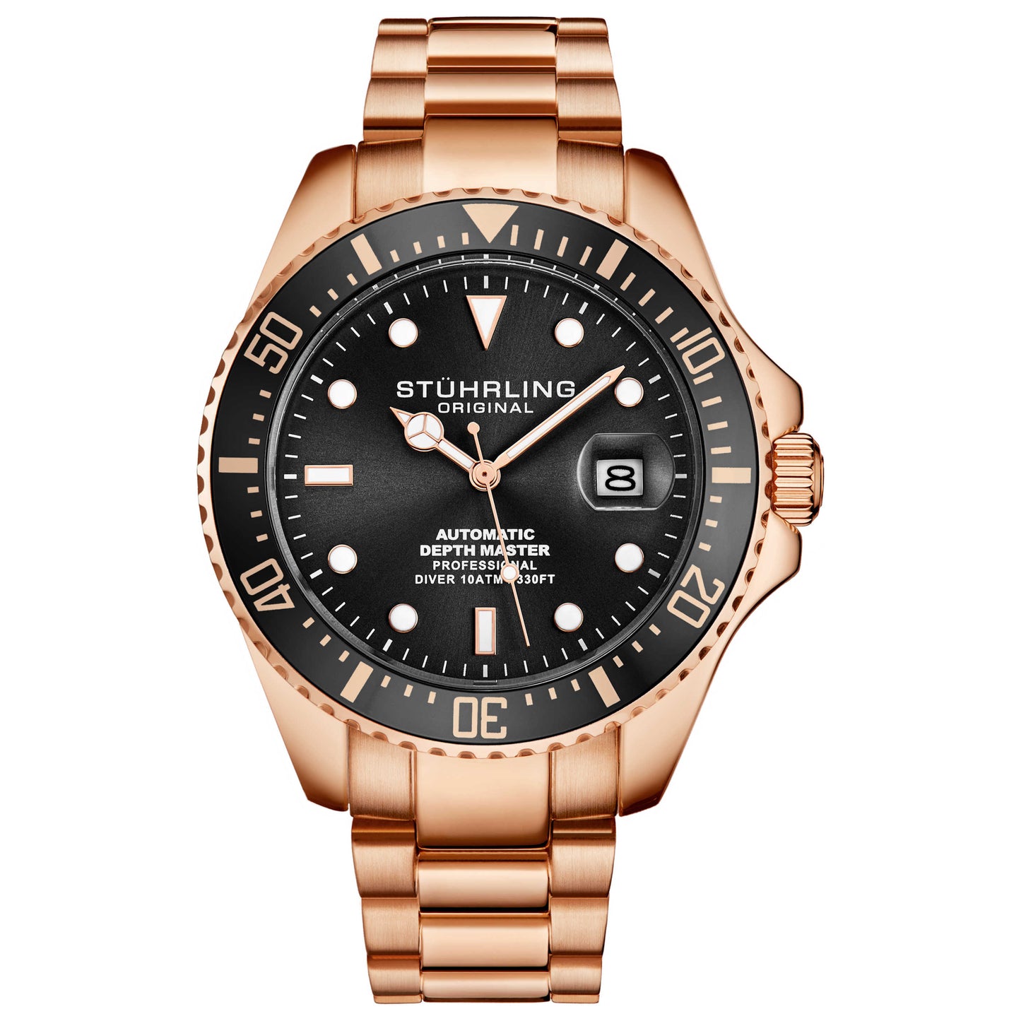 Front view of Stuhrling Aquadiver Men's Automatic Watch M15029