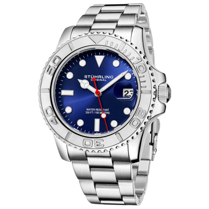 Front view of Stuhrling Aquadiver Men's Quartz Watch M15102