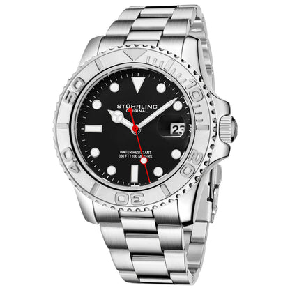 Front view of Stuhrling Aquadiver Men's Quartz Watch M15103