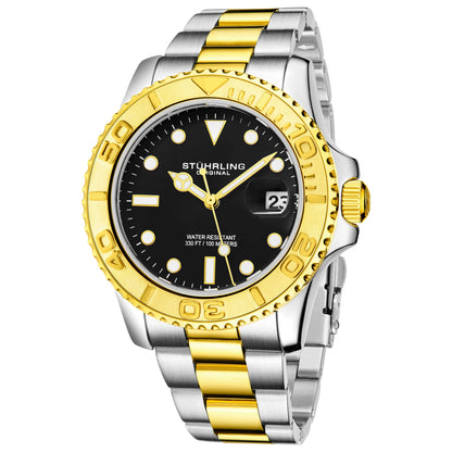 Front view of Stuhrling Aquadiver Men's Quartz Watch M15104