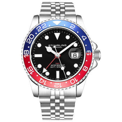 Front view of Stuhrling Aquadiver Men's Quartz Watch M15108