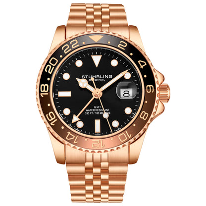 Front view of Stuhrling Aquadiver Men's Quartz Watch M15111