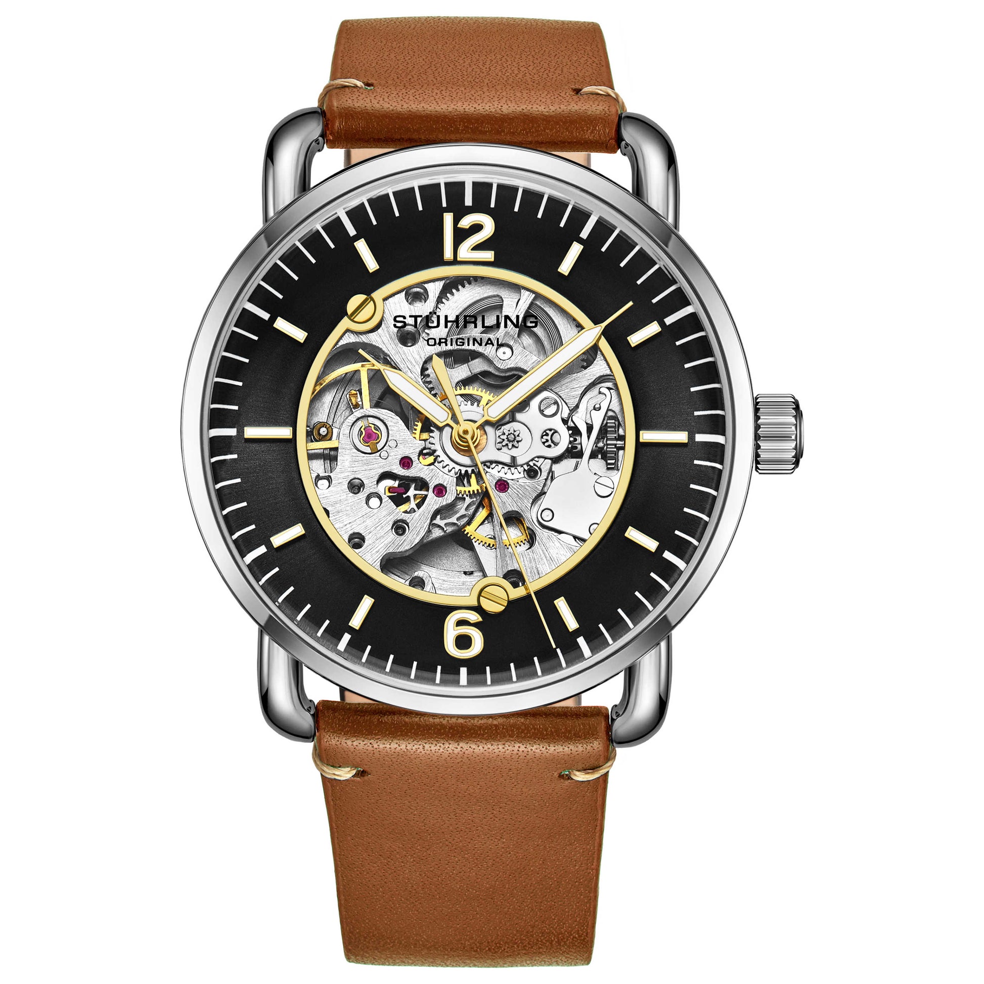 Front view of Stuhrling Legacy Men's Automatic Watch M15118