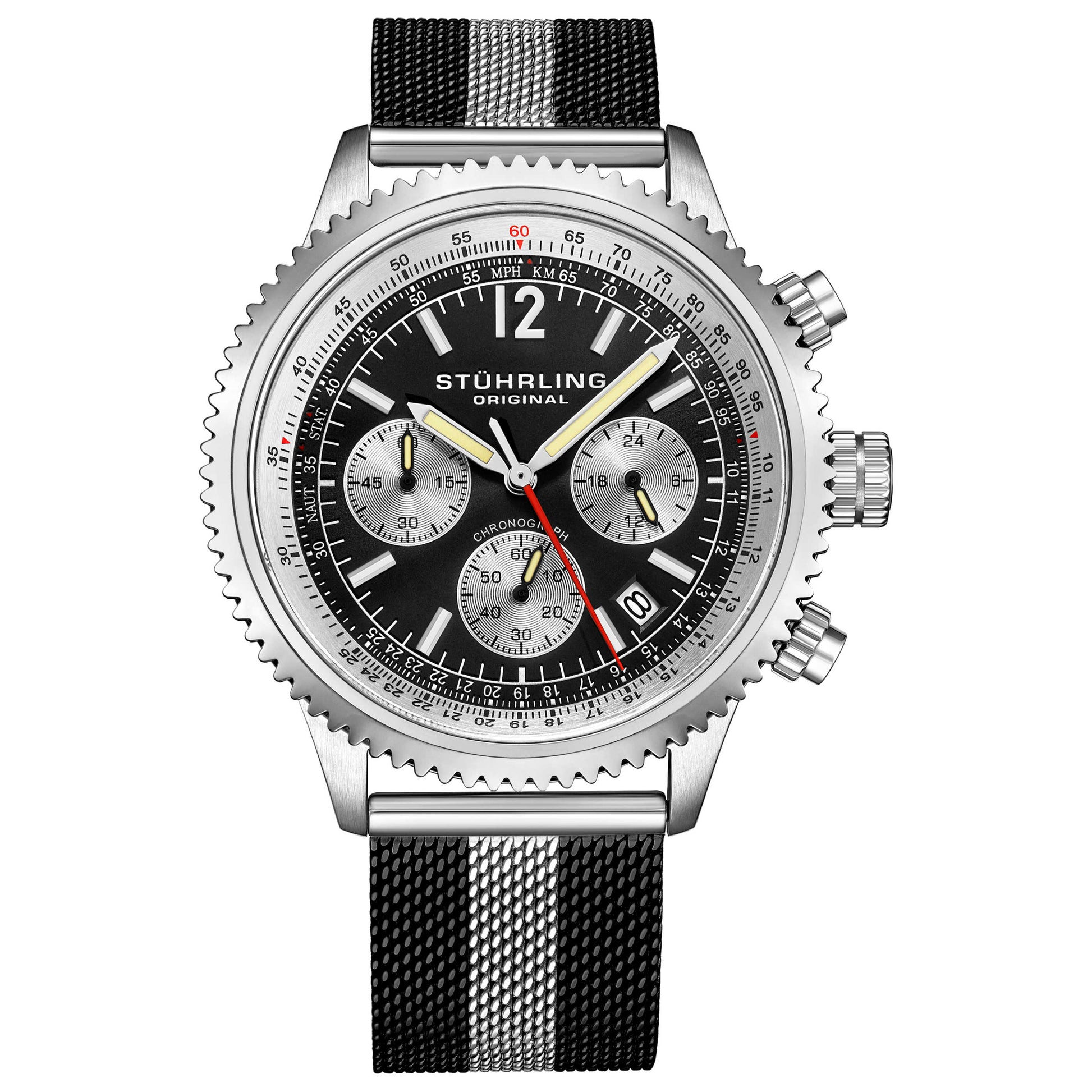 Front view of Stuhrling Monaco Men's Quartz Watch M15133