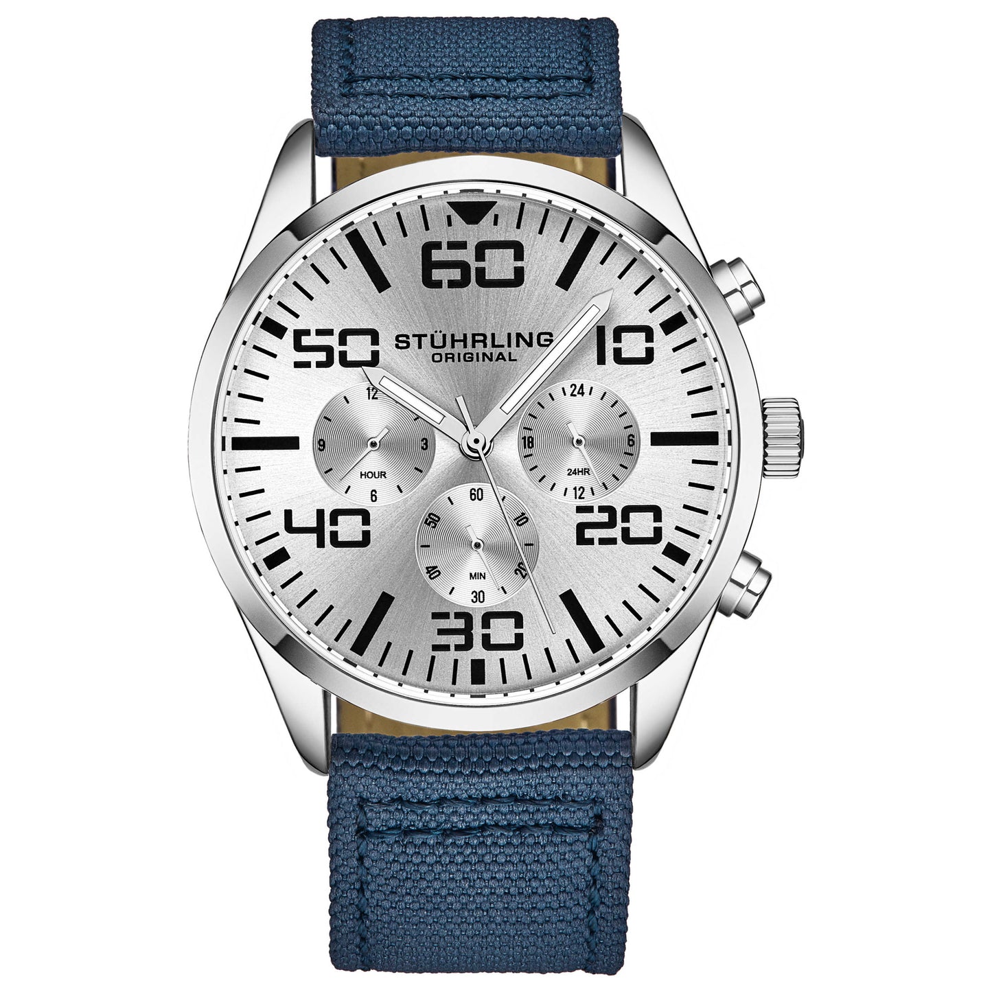Front view of Stuhrling Aviator Men's Quartz Watch M15200